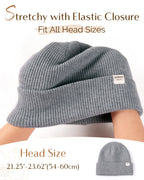 Butter Satin Lined Knit Skull Beanie - Medium Grey