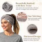 Satin Lined Headbands for Winter - Gray