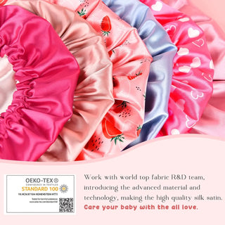 Baby Double Layer Butter Satin Bonnet | Heart YANIBEST