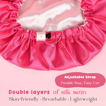 Baby Double Layer Silk Butter Satin Bonnet