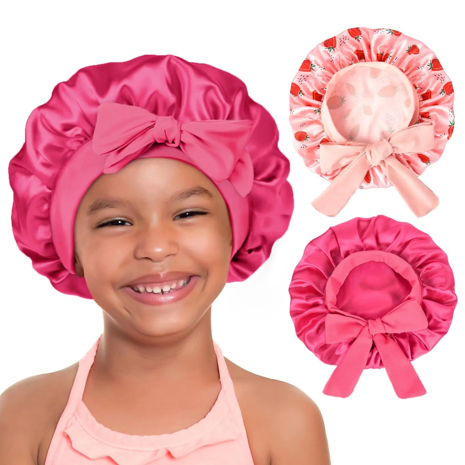 Baby Tie Band Butter-Satin™ Bonnet | Strawberry YANIBEST 20.99
