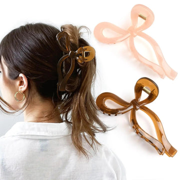 Bow Tie Hair Claw Clip - 2 in 1 Set