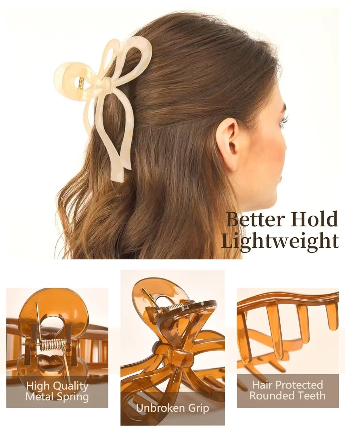 Bow Tie Hair Claw Clip - 2 in 1 Set YANIBEST