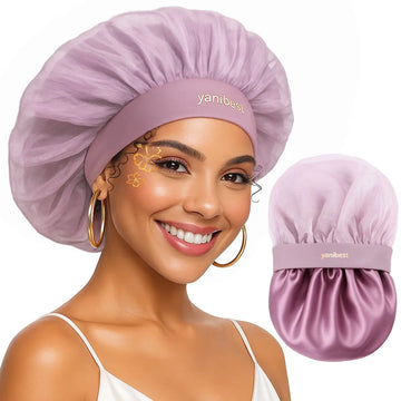 Breeze Satin Bonnet Wide Band - Purple