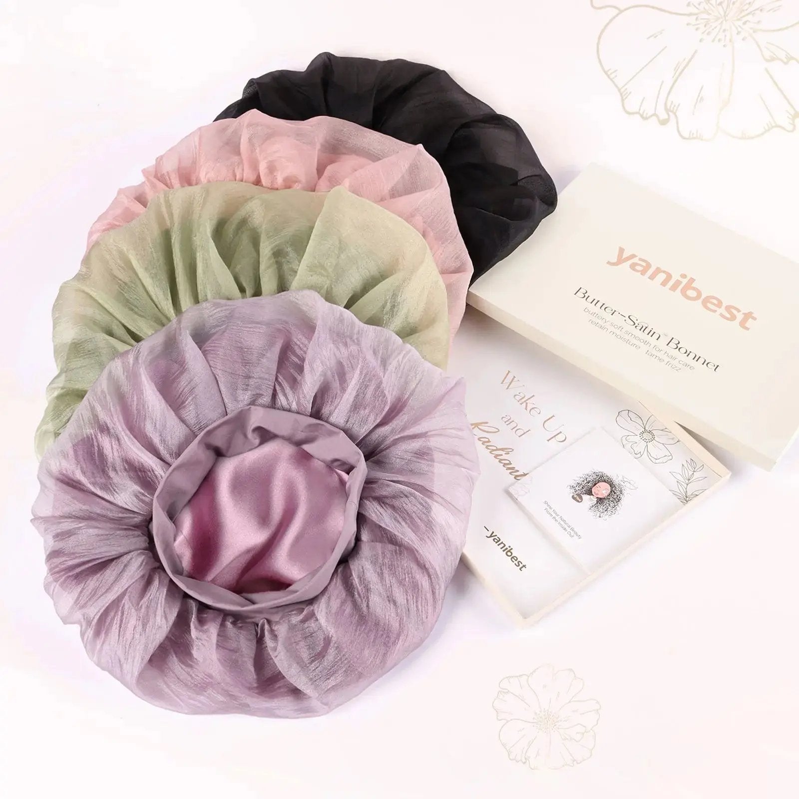Breeze Bonnet Wide Band Double Layer Satin Lined Bonnet YANIBEST
