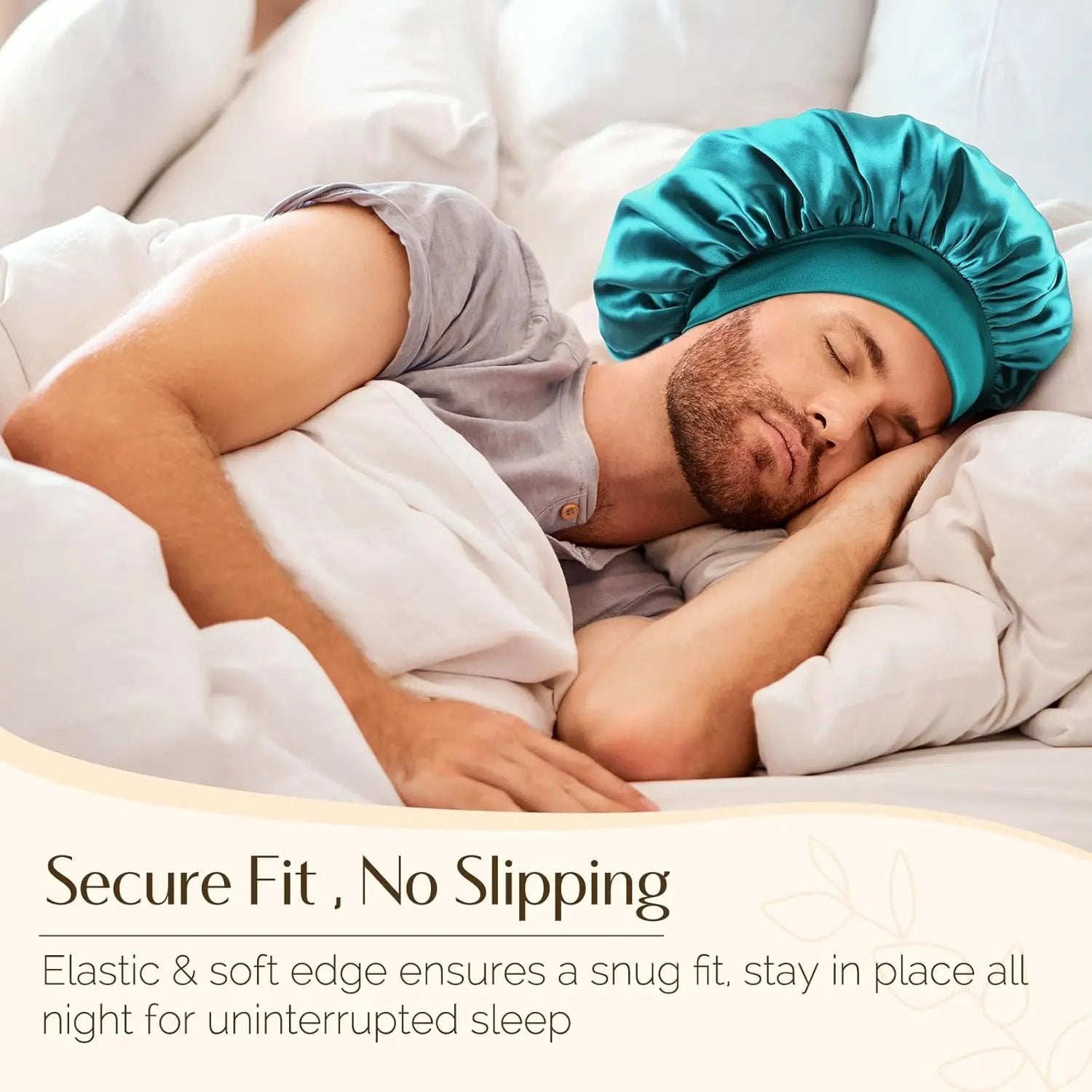 Butter Satin Bonnet Wide Band - Mint Green YANIBEST