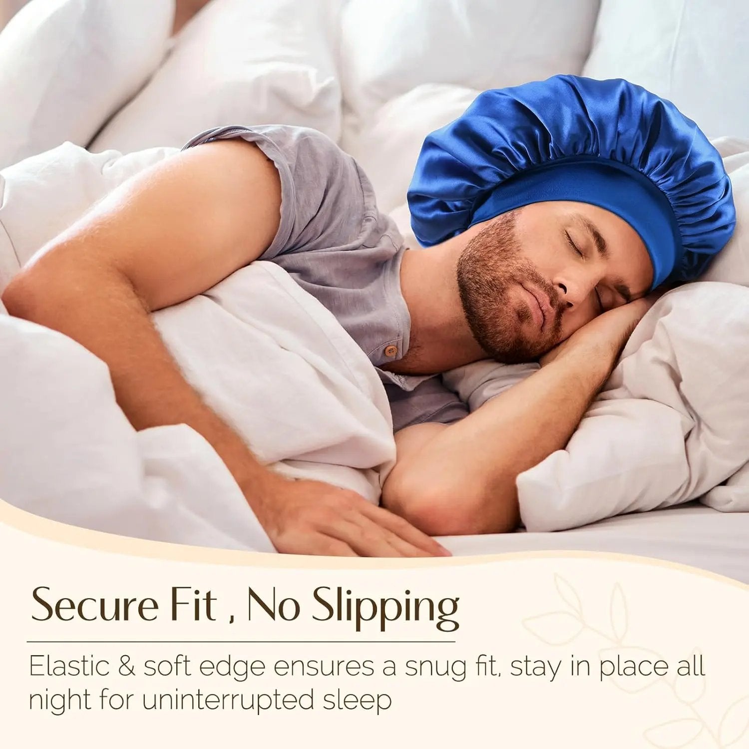 Butter Satin Bonnet Wide Band - Royal Blue YANIBEST