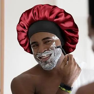 Butter Satin Bonnet Wide Band - Royal Burgendy YANIBEST