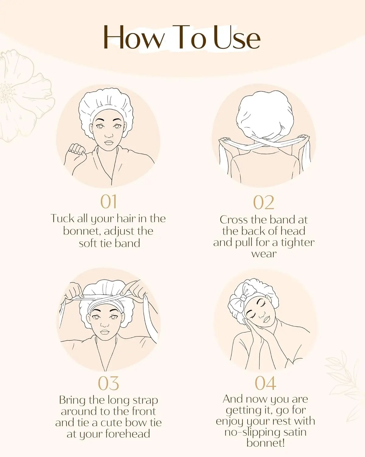 Butter Satin Bonnet with Tie Band - Sage Green YANIBEST