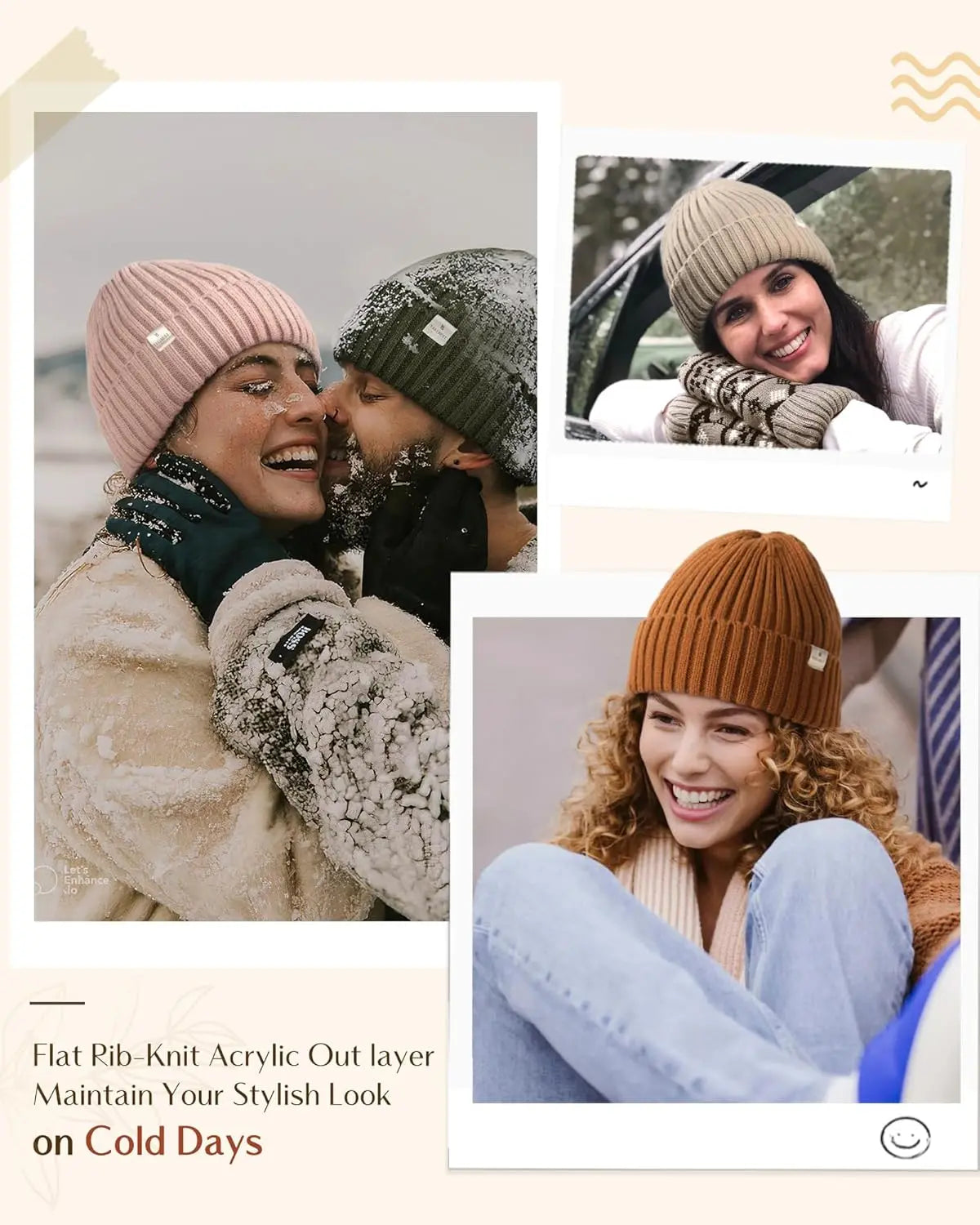 Butter Satin Lined Knit Skull Beanie - Ash Grey YANIBEST