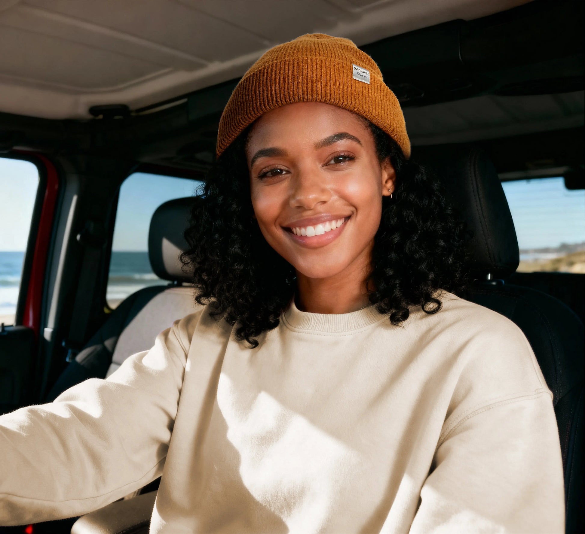 Butter Satin Lined Knit Skull Beanie - Forest Green YANIBEST