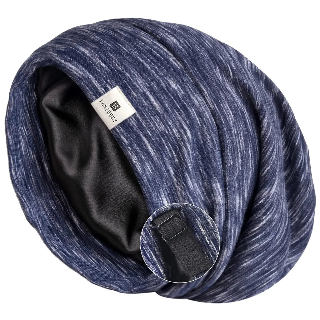 Butter Satin Lined Slouchy Cap - Heather Blue YANIBEST 18.99