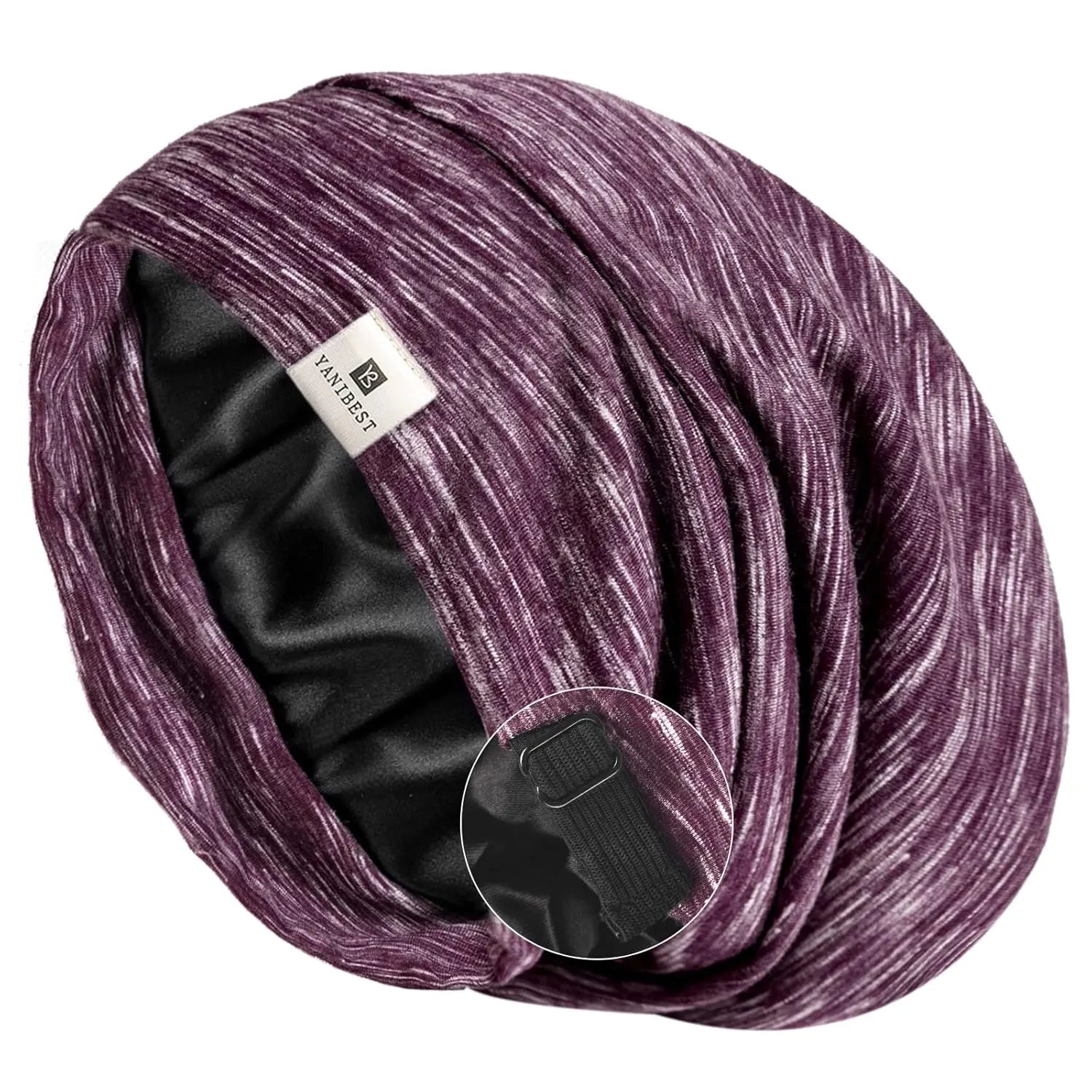 Butter Satin Lined Slouchy Cap - Heather Purple YANIBEST 18.99