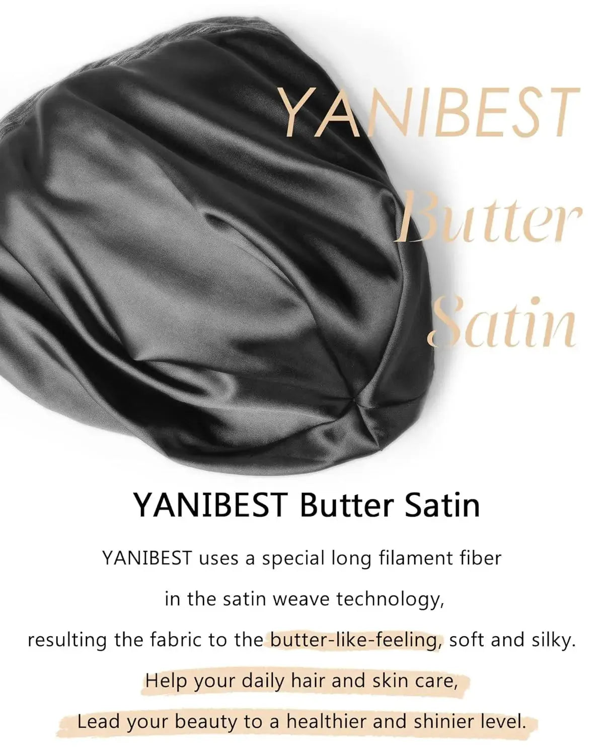 Butter Satin Lined Slouchy Cap - Light Gray YANIBEST