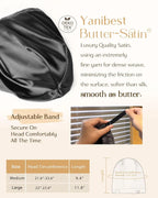 Butter Satin Lined Slouchy Cap | Black YANIBEST