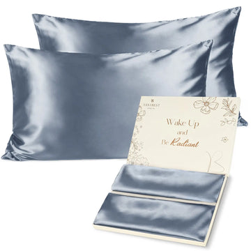 Butter Satin Pillowcases 2 Pack Set | Dream Blue