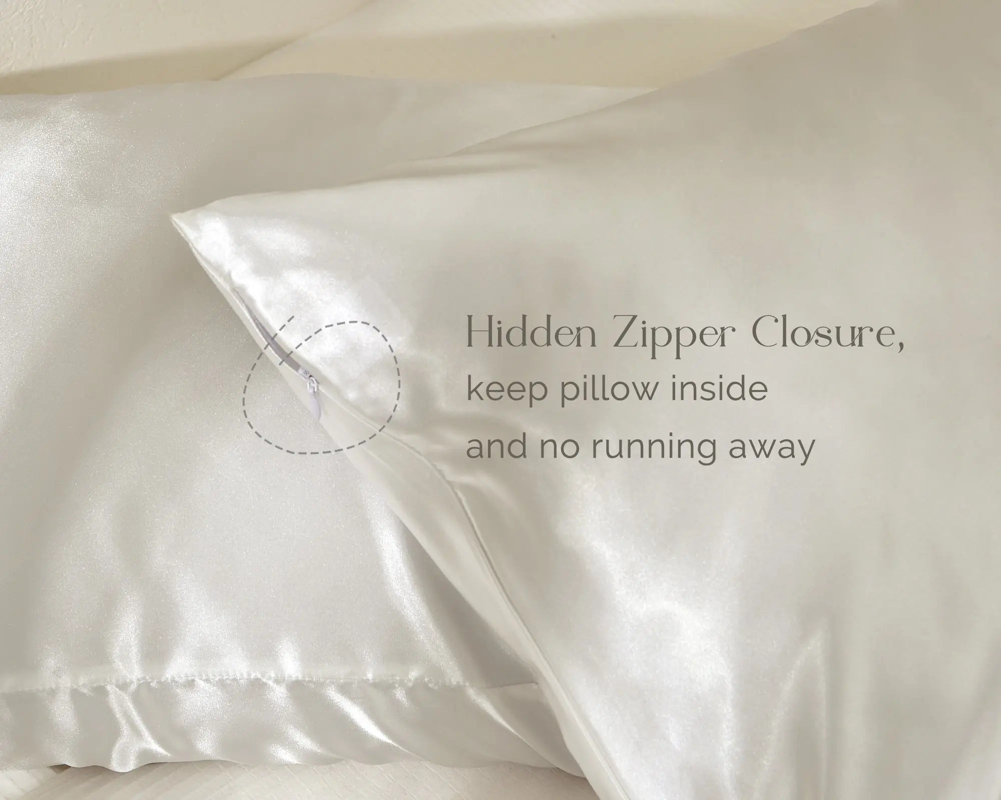 Butter Satin Pillowcases 2 Pack Set| Pure White YANIBEST