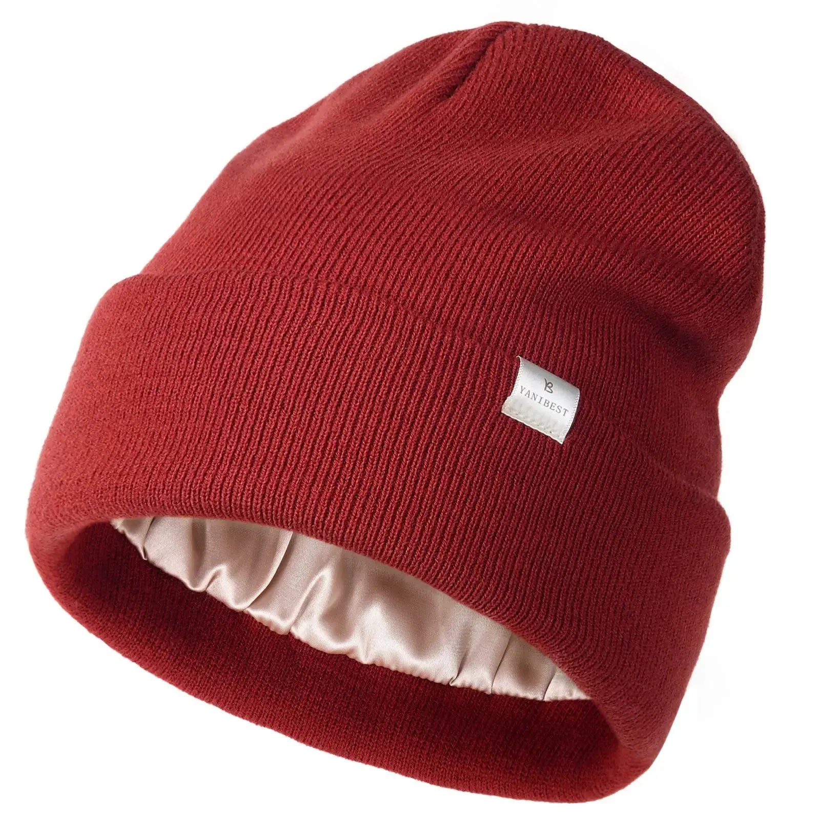 Senpuki Brand 3-Pack Satin Lined Winter Beanies Warm Knit Hats