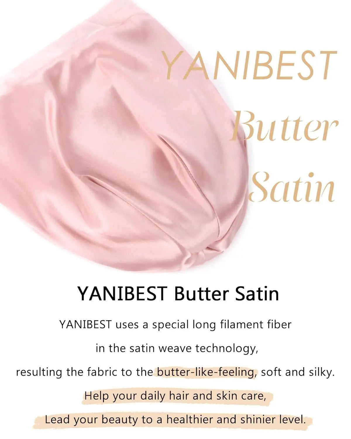 Butter-Satin™ Lined Slouchy Cap| Pink YANIBEST