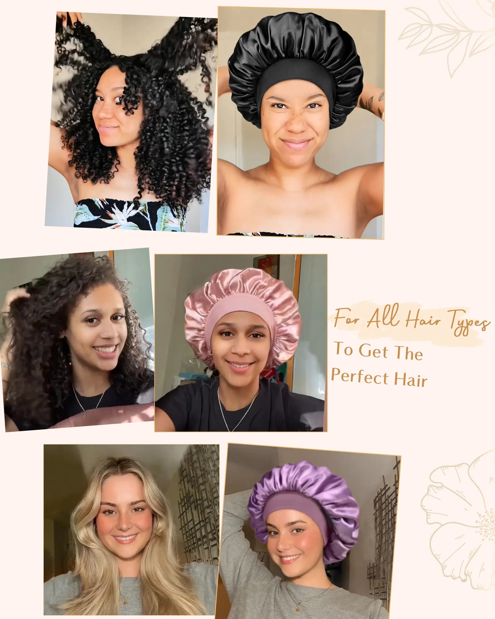 Double Layer Butter Satin Bonnet | Black YANIBEST