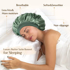 Double Layer Butter Satin Bonnet | Sage Green YANIBEST
