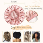 Double Layer Butter Satin Bonnet|  Rose Pink - YANIBEST