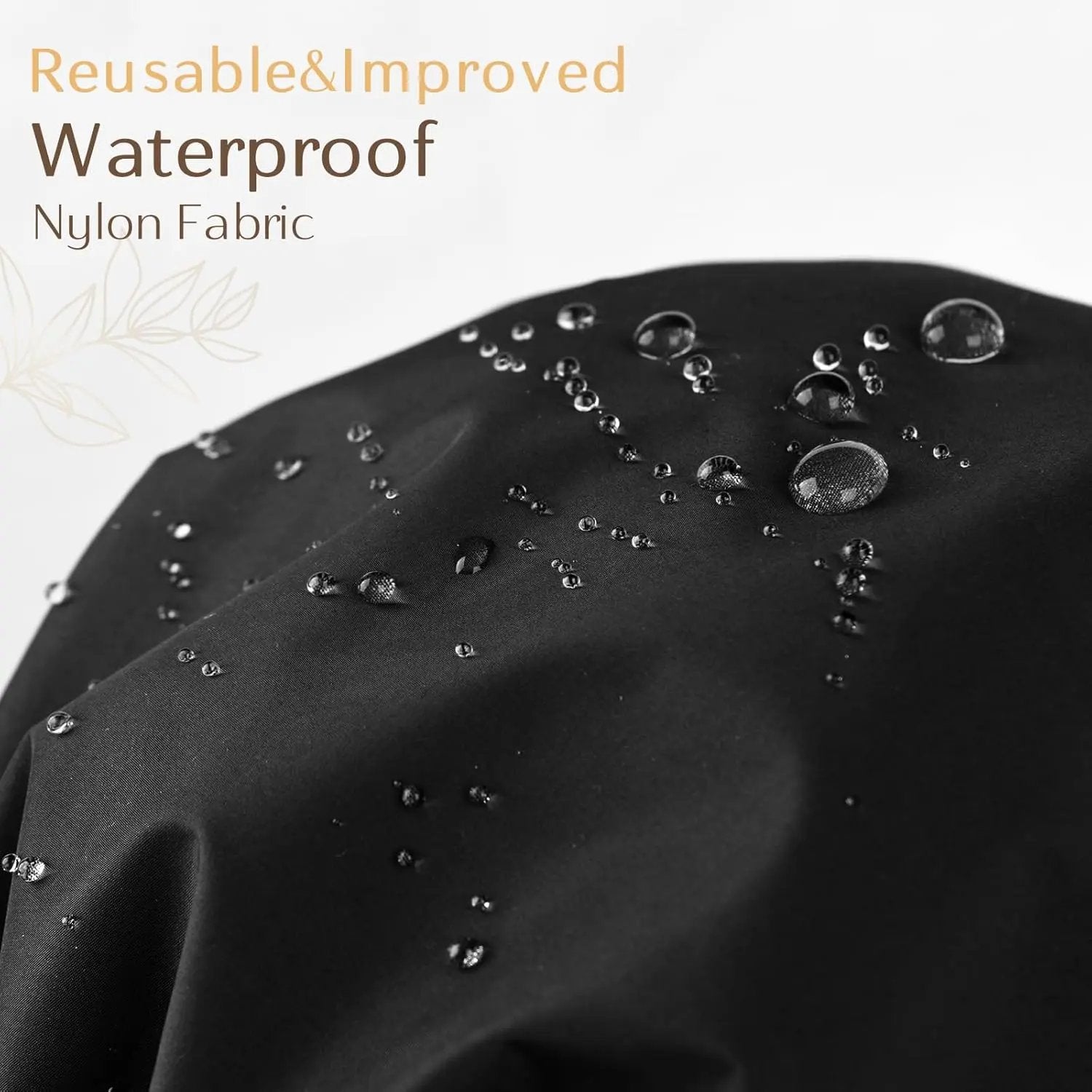 Double Layer Waterproof Shower Cap - Black YANIBEST