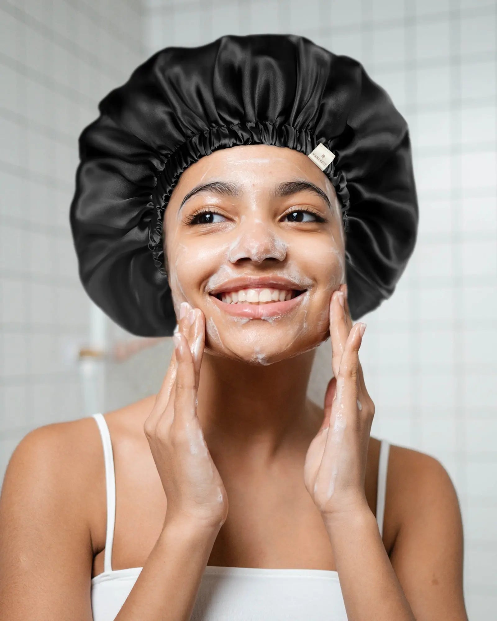 Elastic Double Layer Butter Satin Bonnet YANIBEST