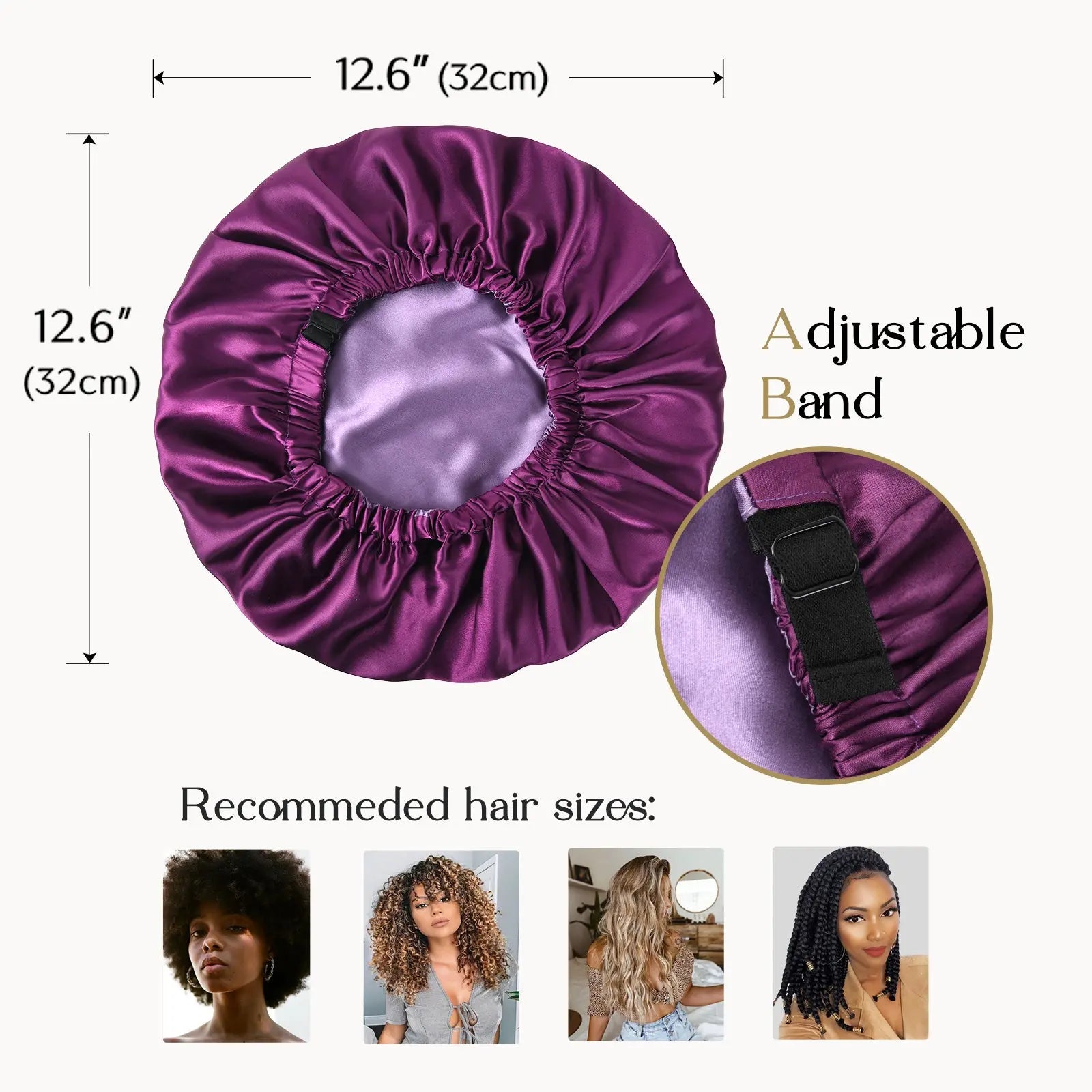 Elastic Double Layer Butter Satin Bonnet YANIBEST