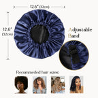 Elastic Double Layer Butter Satin Bonnet YANIBEST