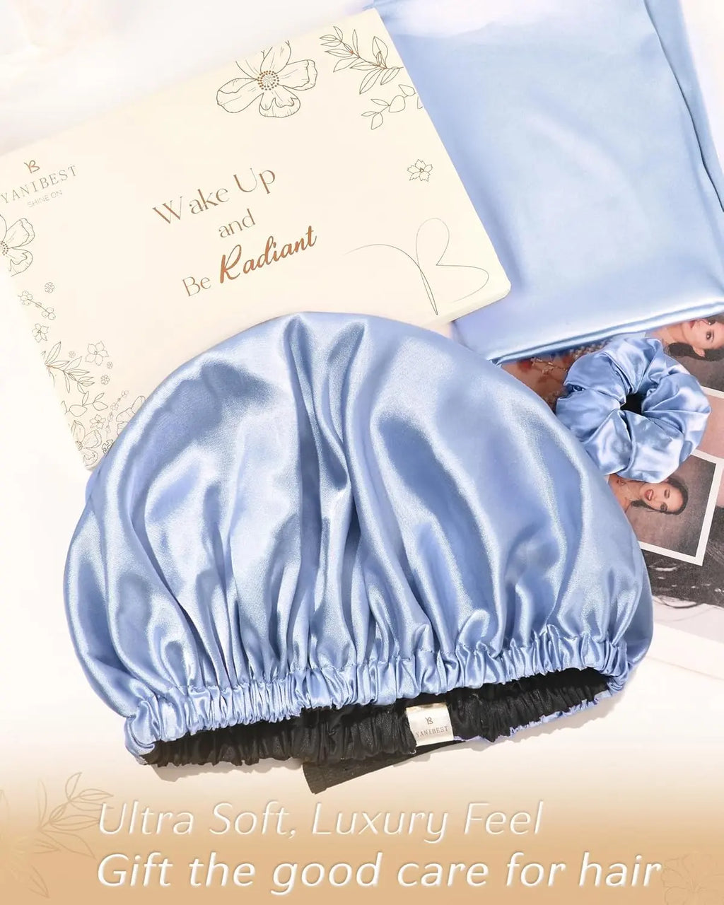 Elastic Double Layer Butter Satin Bonnet YANIBEST