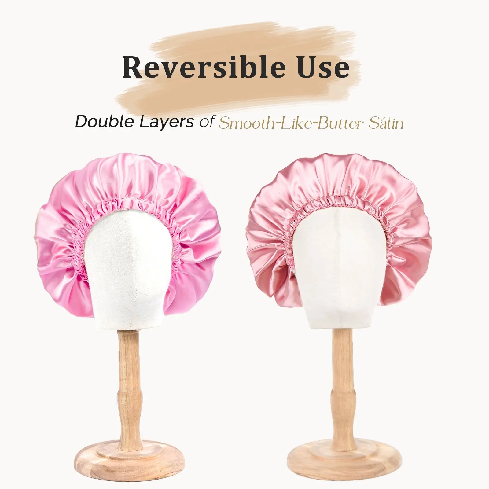 Elastic Double Layer Butter Satin Bonnet YANIBEST