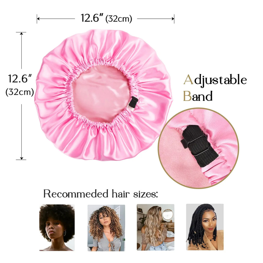 Elastic Double Layer Butter Satin Bonnet YANIBEST