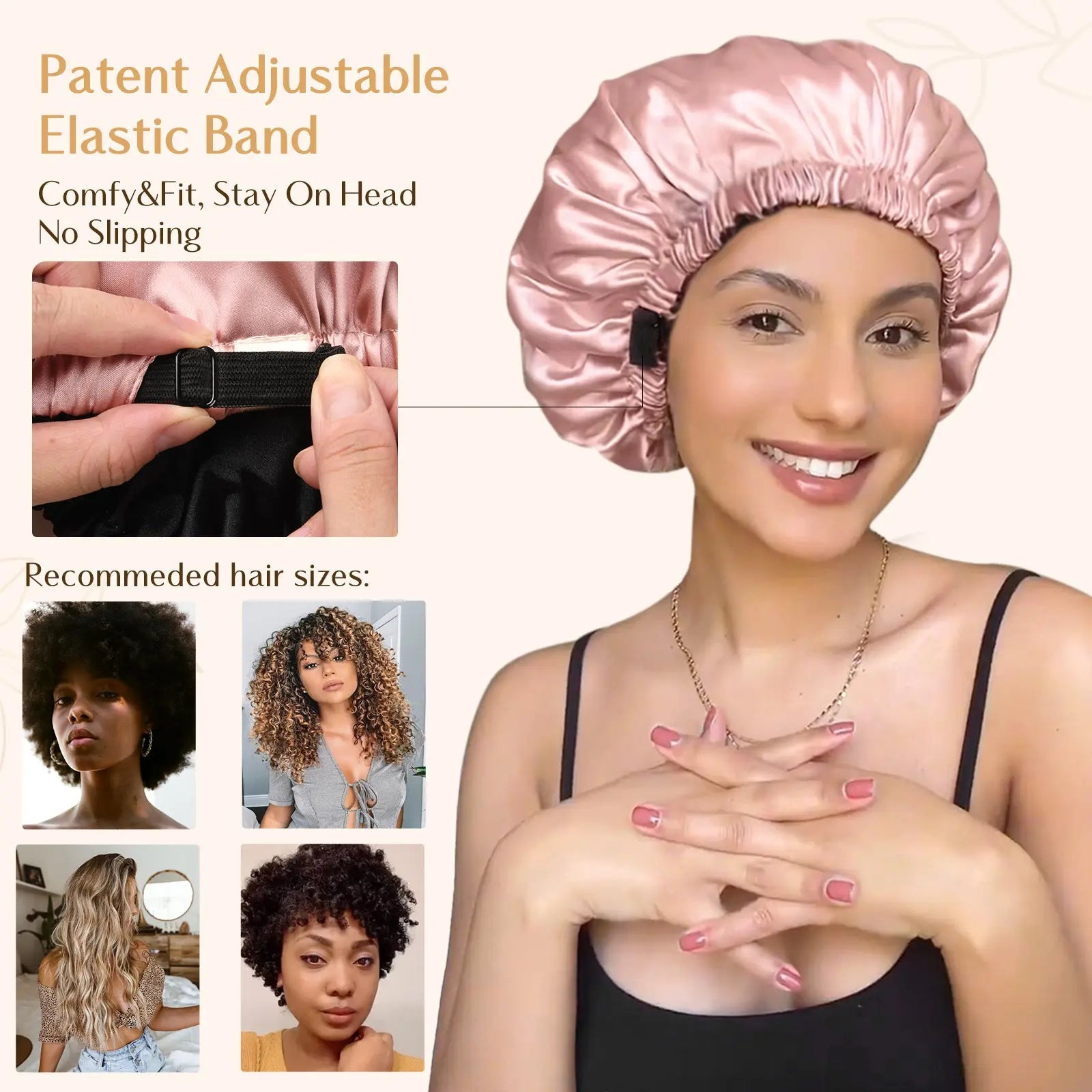 Elastic Double Layer Butter-Satin™ Bonnet YANIBEST
