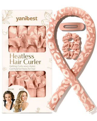 Heatless Hair Curler | Leopard Jacquard YANIBEST 20.99