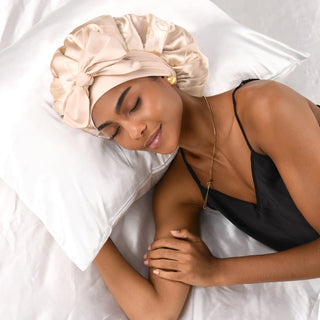 Jaquard Satin Bonnets | Champaign Heart YANIBEST
