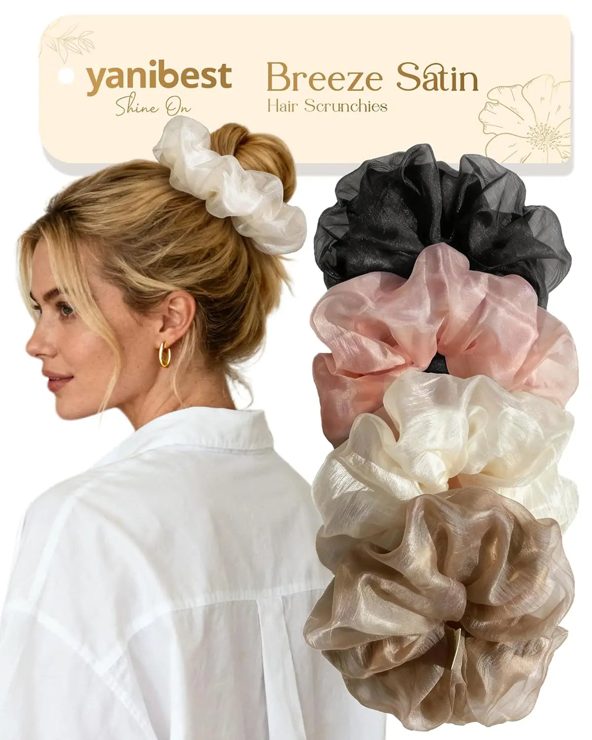 Jumbo Cloud Hair Scrunchie 4 in 1 YANIBEST