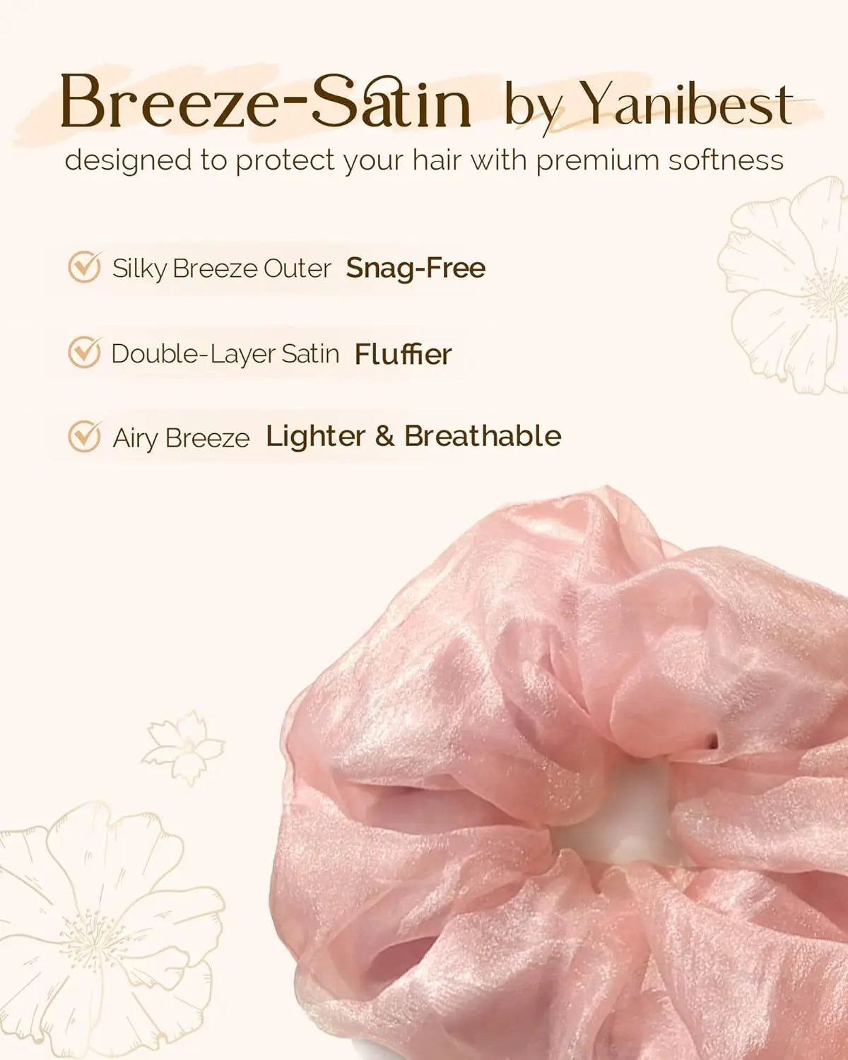 Jumbo Cloud Hair Scrunchie 4 in 1 YANIBEST