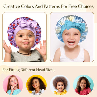 Kids Dream Cloud Satin Bonnet-Pink/Blue - YANIBEST