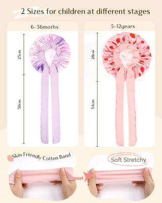 Kids Dream Cloud Satin Bonnet-Pink/Blue - YANIBEST