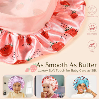 Kids Dream Cloud Satin Bonnet-Pink/Blue - YANIBEST
