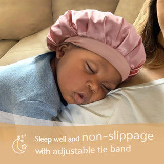 Kids Satin Bonnet| Baby Pink+Hot Pink YANIBEST