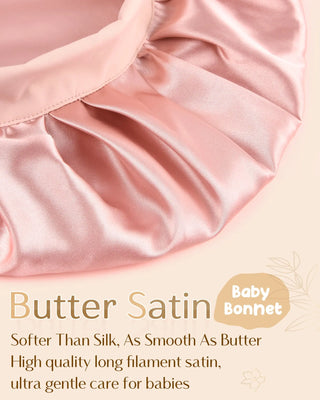 Kids Satin Bonnet| Baby Pink+Hot Pink YANIBEST