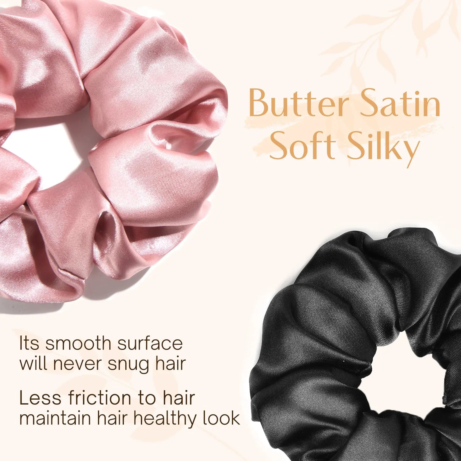 Large  Satin Hair Scrunchies Colorful Set - YANIBEST