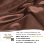 Long Tail Satin Bonnet wiht Tie Band| Brown - YANIBEST