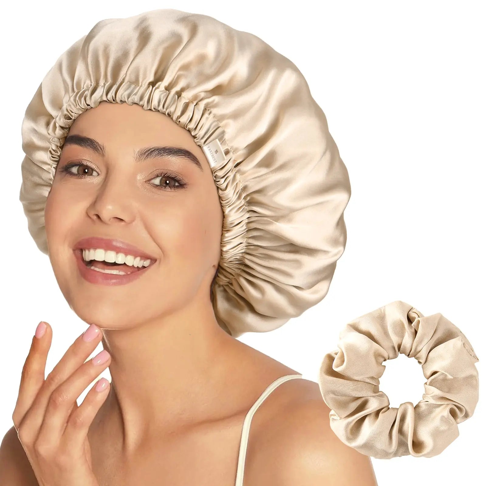 Mulberry Silk Bonnet Adjustable Elastic YANIBEST 41.99