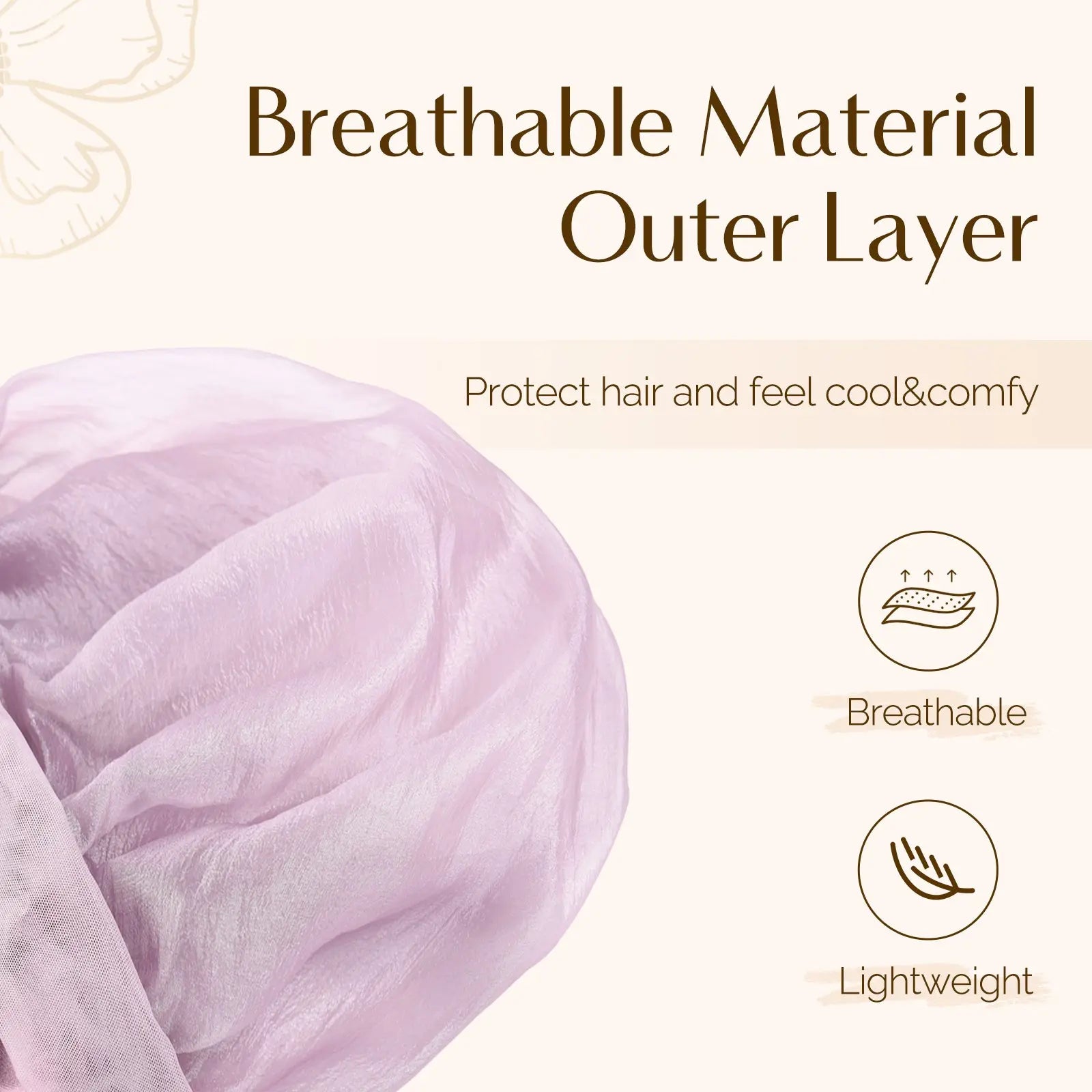 【Pre-order】Airy Satin Bonnet™ – Lightweight, Breathable Hair Protection for Hair Care YANIBEST