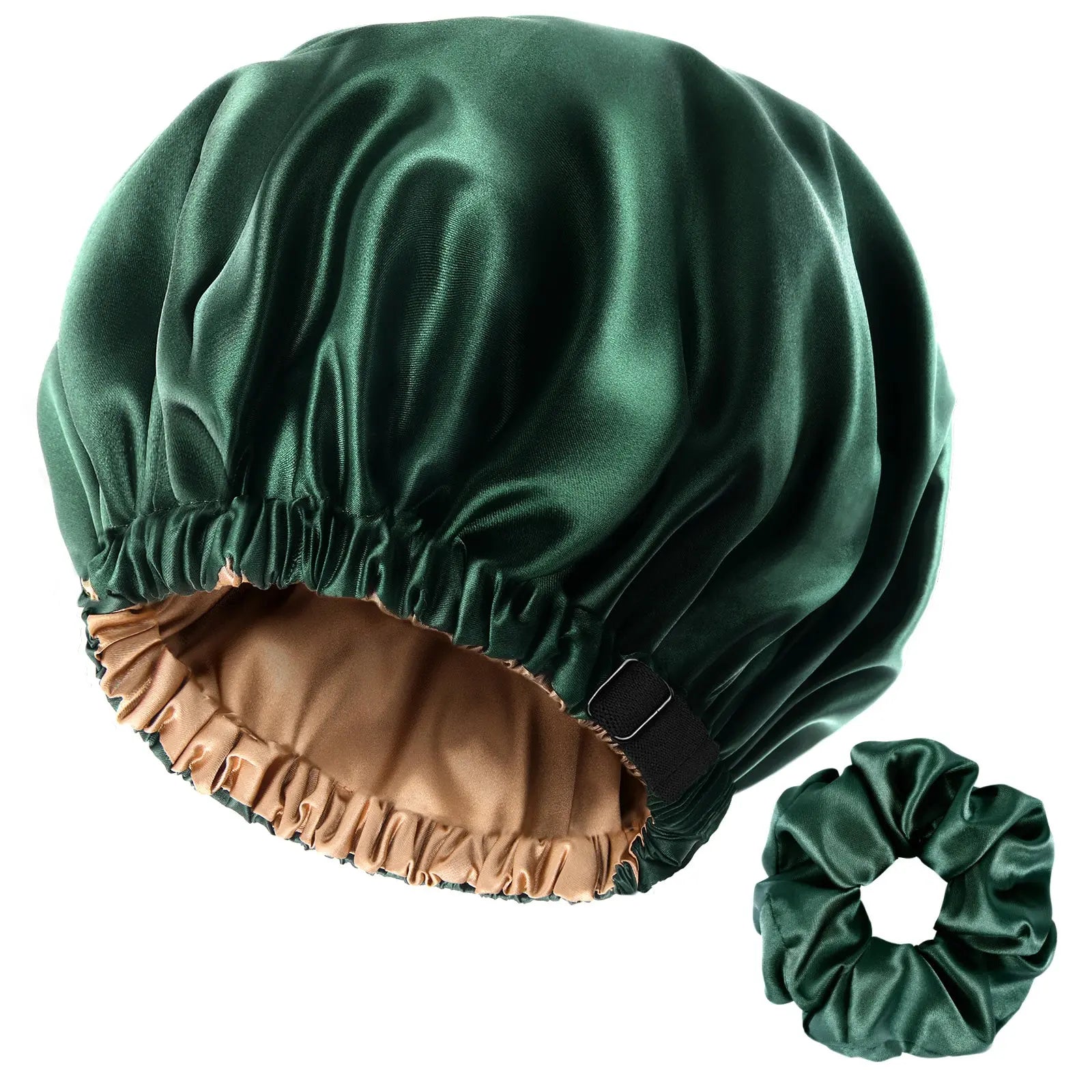 Reversible Satin Bonnet with Scrunchie| Hunter Green YANIBEST 19.99