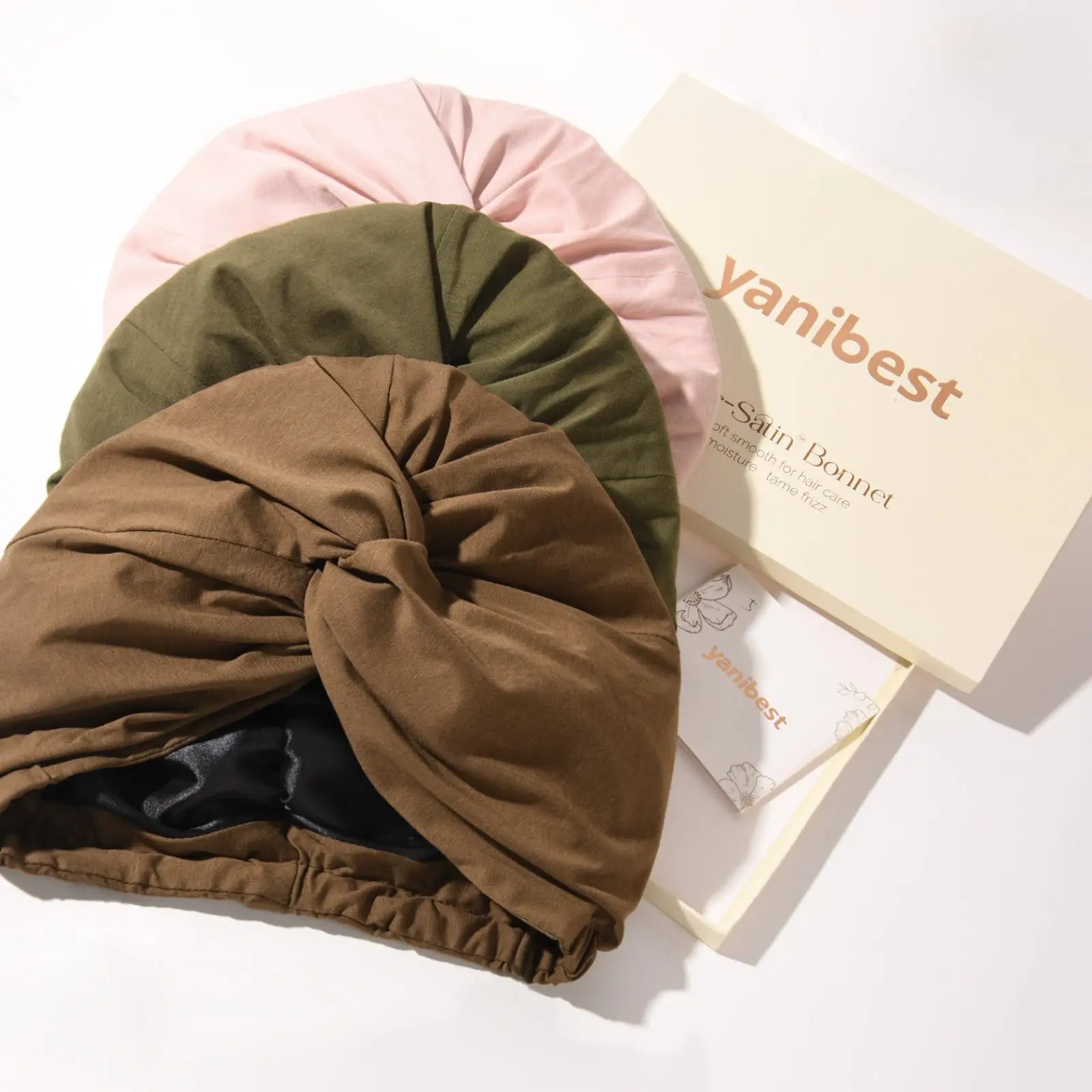 Satin Lined Beanie Turban Set 3 in 1 YANIBEST