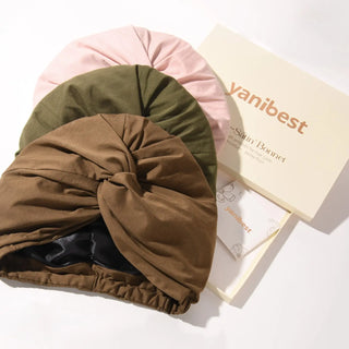 Satin Lined Beanie Turban Set 3 in 1 YANIBEST